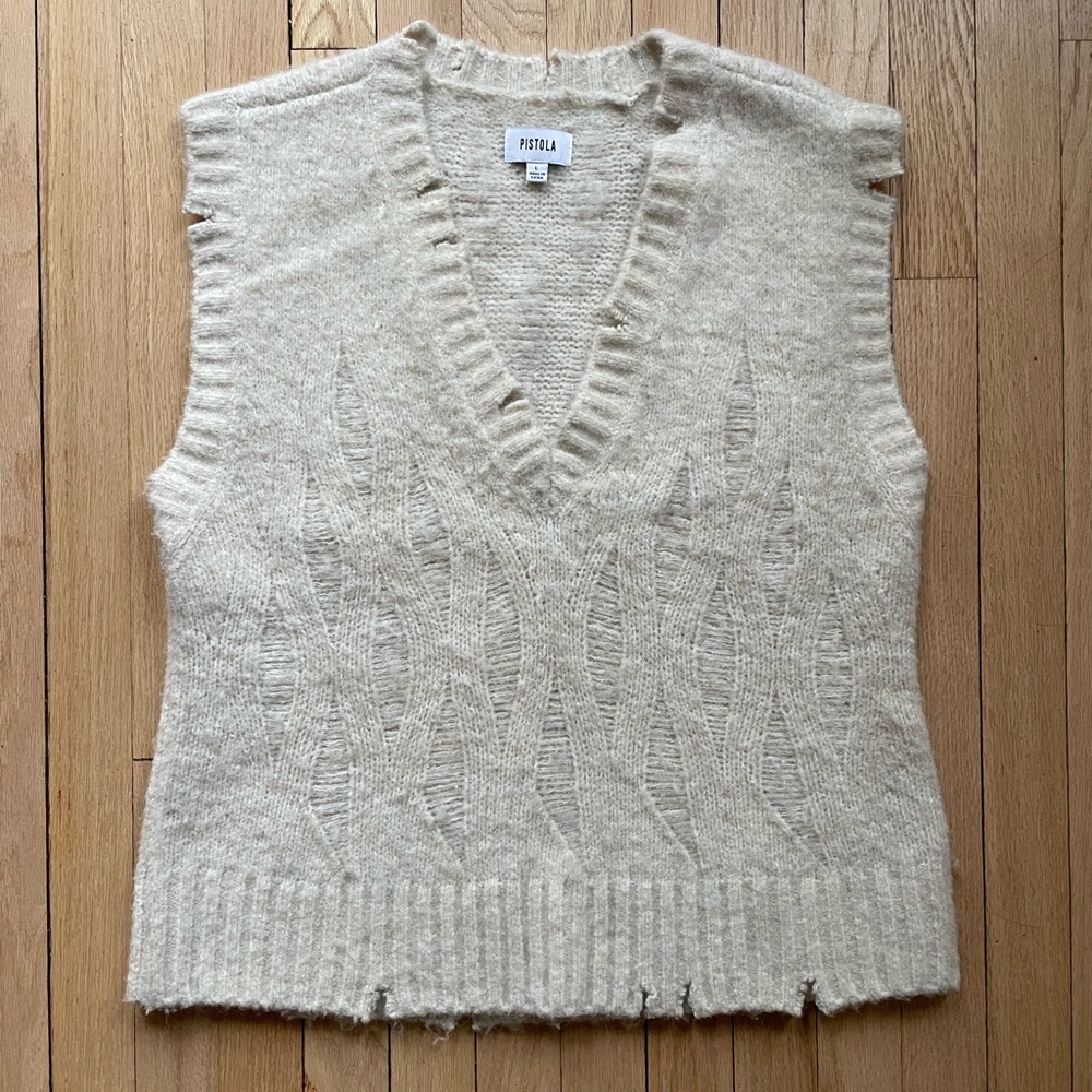 Pistola Cream Sweater Vest L